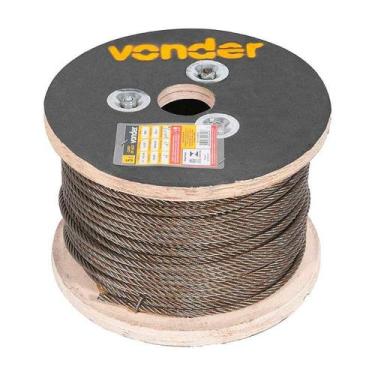 Imagem de CABO DE AÇO VONDER FIBRA POLIDO 6X19S 100M 7,94 mm 5/16