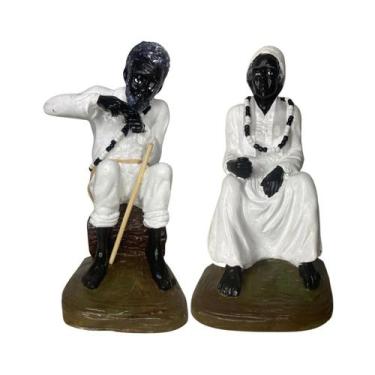 Imagem de Kit Estátua Preto Velha e Preta Velha Decoração Altar - Divino Empóriu