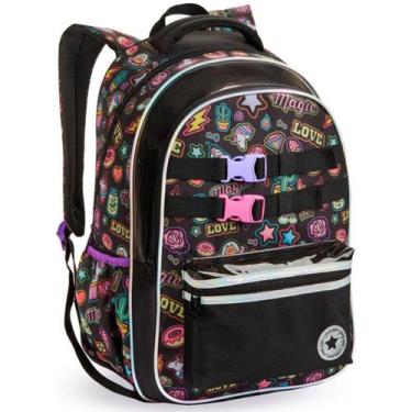 Imagem de Mochila Escolar Juvenil Just Feminina 25L Colors Costa 2025 - Denlex