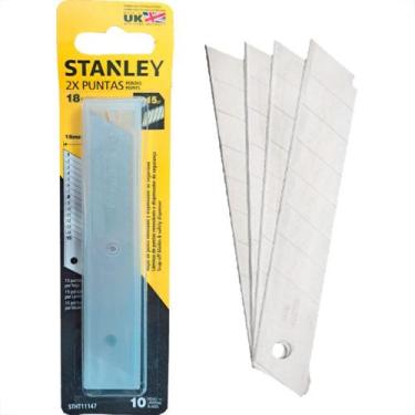 Imagem de Lamina Estilete Larga Stanley 18Mm Com 10 Pecas