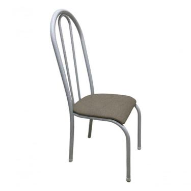 Imagem de Kit 4 Cadeiras Sala Jantar Aço Tubolar Cozinha Courino Junco