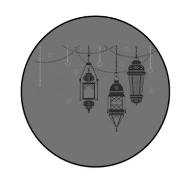 Imagem de Adesivo Decorativo Redondo, Tema China, 5 cm, Variante CH-201 a CH-207 (CH-205, PAPEL COUCHÉ 190, 5CM)