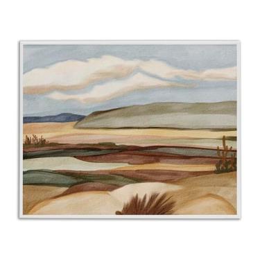 Imagem de Stupell Industries Design de arte giclée emoldurado branco tradicional Wild Western View por Nikita Jariwala, 20 x 16