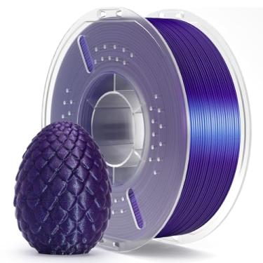 Imagem de ELEGOO Filamento PLA 1,75mm Galáxia Roxa 1KG, Filamento de Impressora 3D Brilhante Precisão Dimensional +/- 0,02 mm, Carretel de 1kg (2,2lbs) Filamento de Impressão 3D
