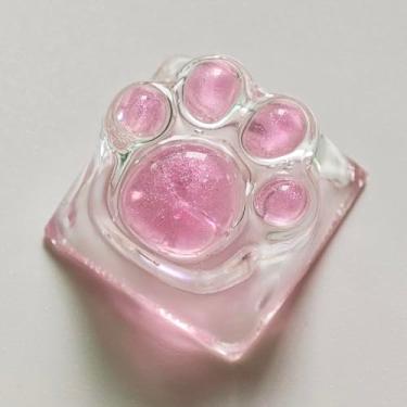 Imagem de Elacgap Teclas Com Cola De Gotejamento Fofas E Retroiluminadas, Substituição Seta Esc Para Teclado Mecânico Cherry Mx Gaming (Rosa Transparente)