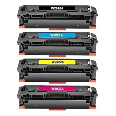 Imagem de Kit 4x Toner Compativel com HP W2020A 414A Preto 2.4k HP W2021A 414A Ciano 2.1k HP W2022A 414A Amarelo 2.1k HP W2023A 414A Magenta 2.1k | M454DW M454DN M479FDW M479DW M479FDN | SEM CHIP |