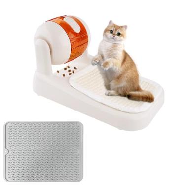 Imagem de Alimentador de quebra-cabeça para gatos, dificuldade ajustável, dispensador interativo de comida para gatos, tigela de alimentação lenta para cães, estimular o treinamento cerebral, brinquedos com