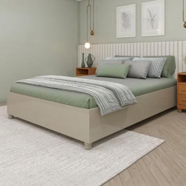 Imagem de Base de Cama Box Casal Alasca Off White - Pnr Móveis, Bege