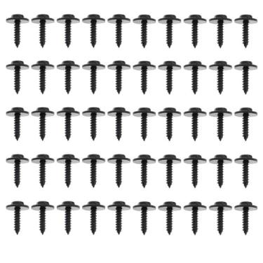 Imagem de Parafuso Sems de cabeça hexagonal 50x, substitui OEM #: 07-14-7-129-160, para BMW Fender Liner Splash Shield Engine Under Cover Bumper Cover Parafuso de rosca 328i E46 330i E90 530i E60 745Li E66 X1