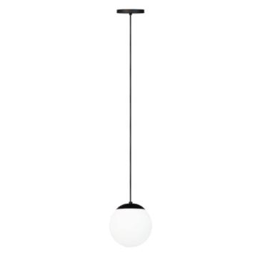 Imagem de LUSTRE PENDENTE GLOBO BOLA VIDRO LED JABUTICABA STUTTGART PRETO FOSCO - BRANCO QUENTE
