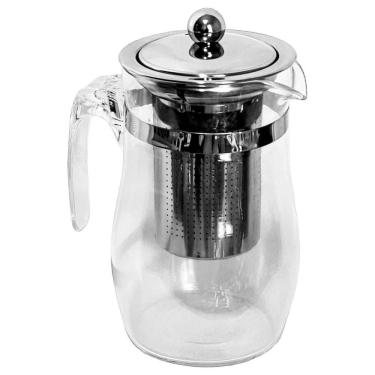 Imagem de Chaleira De Vidro Para Chá Café Com Infusor Inox Bule Jarra