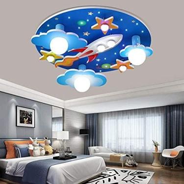 Imagem de Luz De Teto Moderna Led Lâmpada Regulável Design Criativo Lustre De Desenho Animado Coração Universo Borboleta Lâmpada De Teto Quarto Infantil Sala De Estar Ilumina, White, B Blue