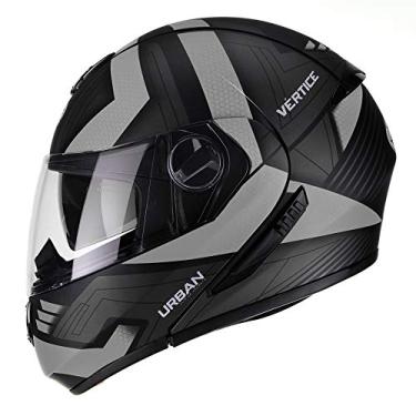 Imagem de Capacete Articulável Moto Peels U-RB2 Vertice Preto Fosco com Prata 56