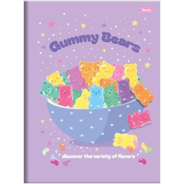 Imagem de Kit de Cadernos Brochurão, Foroni, Capa Dura, Sugar Rush, 80 Folhas, Pacote com 5