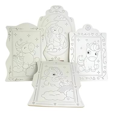 Imagem de Kit de Pintura Infantil com Cavalete e Avental Tema Unicórnio – Criatividade e Diversão