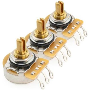 Imagem de 3x Potenciômetros Cts Latonado Para Contra Baixo Jazz Bass A250k B250k