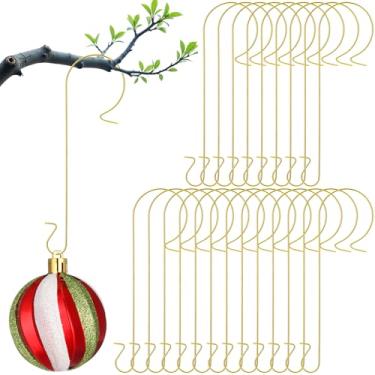 Imagem de LEIFIDE 30 peças ganchos grandes de enfeite de Natal de 24,5 cm ganchos para árvore de Natal de arame de metal ao ar livre ganchos em forma de S para decoração de árvore bolas de decoração suprimentos