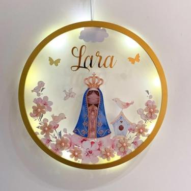 Imagem de Porta Maternidade Nossa Senhora Acrílico e Espelho Led