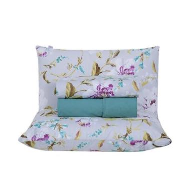 Imagem de Jogo De Lençol 4 Peças King Percal 180 Fios Homme 60% Algodão 40% Poli