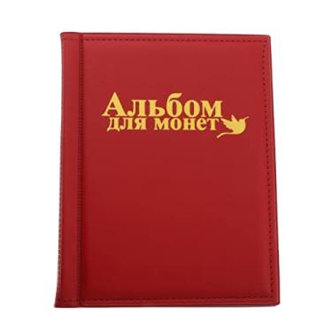 Imagem de Xiaojikuaipao 250 Holder Coin Album Book Coins Storage Case Money - Portable PU Leather Suitable for Coins Tokens Medallions - Display Your Collection - for Coin - Red, 21.5X17.2cm