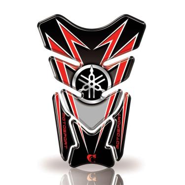 Imagem de Protetor De Tanque Adesivo Moto Yamaha -Motosport Vermelho E Preto