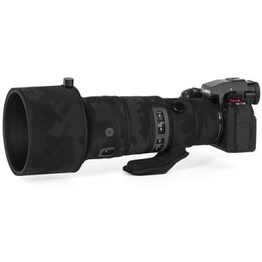 Imagem de CHASING BIRDS Capa protetora de lente camuflada à prova de chuva para Sigma 500 mm F5.6 DG DN OS capa protetora de lente à prova de chuva versão IV (preto sombra)