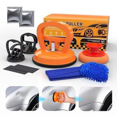 Imagem de Extrator de amassados 10 em 1 – Kit de ferramentas multiuso para extrator de amassados de carro, 3 peças de remoção de amassados com ventosa para reparo de veículos, vidro, telhas e levantamento de