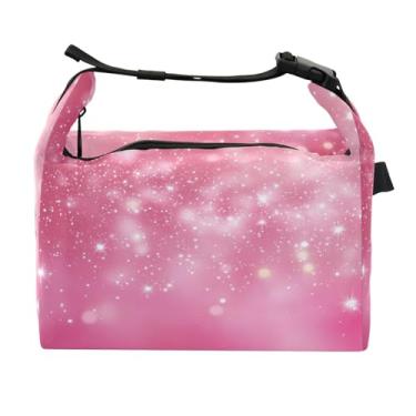 Imagem de STAYTOP Lancheira Sparkling Stars com fivela de alça, lancheira isolada para meninos e meninas, lancheira térmica para trabalho escolar