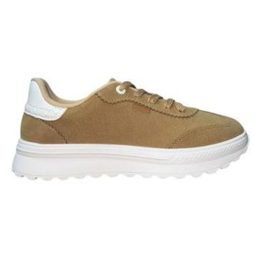 Imagem de Tênis Casual Plataforma de Camurça Feminino Moleca 5809.106 Marrom-Feminino