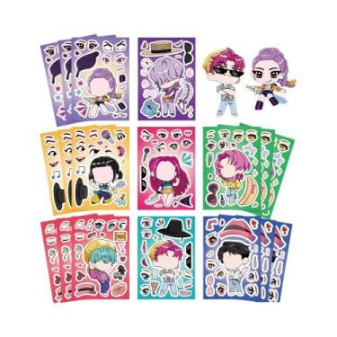 Imagem de Adesivos Kawaii À Prova d'Água De Demon Hunters KPop Para Capas De Tel