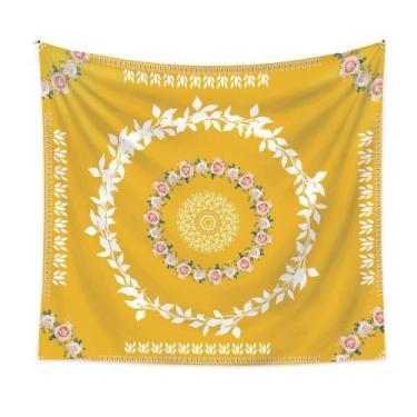 Imagem de Tapeçaria, flores, parede, pintura estética, 150x130cm - yiweisai