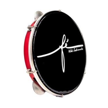 Imagem de Pandeiro Pele Preta Fé Web Instrumentos Profissional (VERMELHO)