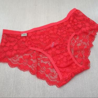 Imagem de Calcinha Aline Renda Confortável Cor:VermelhoTamanho:GG - Ternura Ínti