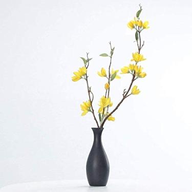 Imagem de Vaso de mesa de quarto centro de mesa quarto escritório hotel casa cerâmica material de flor alta decorativo flor de cerâmica