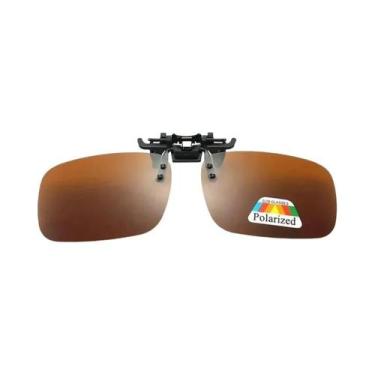 Imagem de Óculos De Sol Polarizados Clip-On Em 4 Cores UV 380 Lentes Cinzas Visã