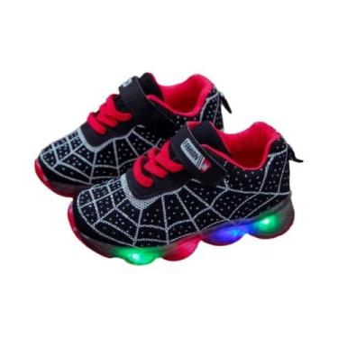 Imagem de Tênis Casuais Respiráveis Em Malha Do Homem-Aranha Para Meninos, Calça