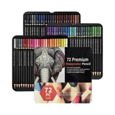 Imagem de Conjunto De Lápis De Cor Aquareláveis 48/72/76/120/160 Para Mistura E 
