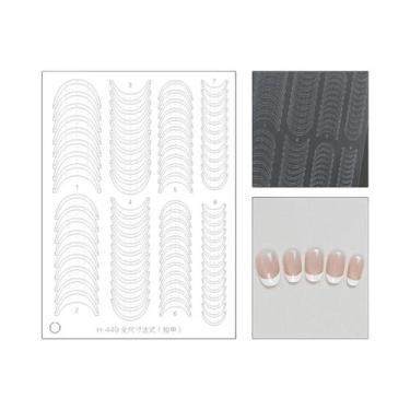 Imagem de Adesivos De Unha Ombre Lace Francesa Multifuncionais Autoadesivos Para