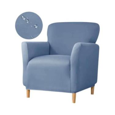 Imagem de Capa De Sofá Elástica Repelente À Água, Cor Sólida, Para Poltrona Indi