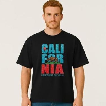 Imagem de Camiseta Oversized Masculina REPUBLICA DA CALIFORNIA Exclusiva Algodão Premium-Masculino