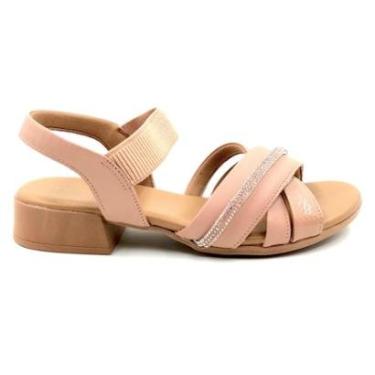 Imagem de Sandália Usaflex Couro Salto Baixo Calce Fácil 1704-Feminino