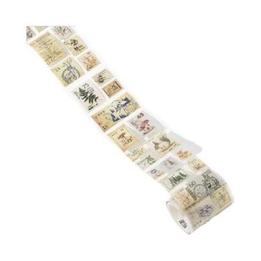 Imagem de Fita Adesiva Decorativa Vintage Washi Com Estampa De Selo Postal Retrô