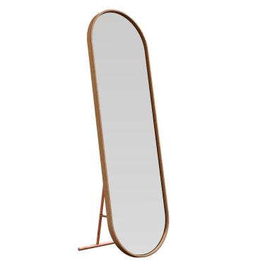 Imagem de Toucador Alamanda Quarto Com Espelho E Pés Metálico Castanho/bronze