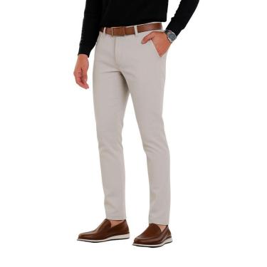 Imagem de Calça Esporte Fino Masculina Alfaiataria Slim Sarja Com Elastano Medson -Masculino