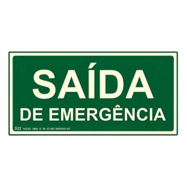 Imagem de Placa De Sinalização Saída De Emergência Fotoluminescente - Congratula