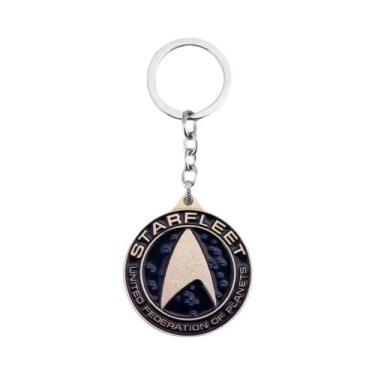 Imagem de Chaveiro De Metal Star Trek Com Logotipo, Colar, Distintivo De Comando