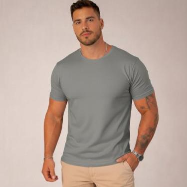 Imagem de Camiseta Básica Masculina Premium Algodão Manga Curta Camisa - Volgue,