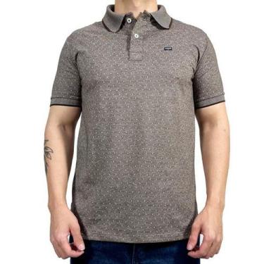 Imagem de Camisa Polo Masculina Original Jacquard Dawson, Marrom, GG