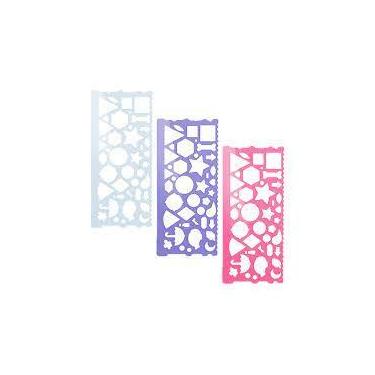 Imagem de Régua Geométrica Stencil Soul 20cm - BRW, Branco