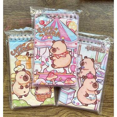 Imagem de Caderninho de Capivara com Adesivos - 10 Folhas - no-brand, Lilas
